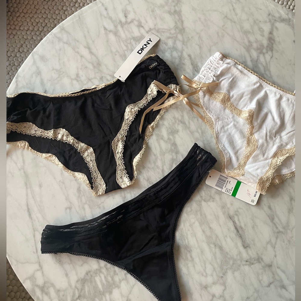NWT Trio of DKNY Panties - size L